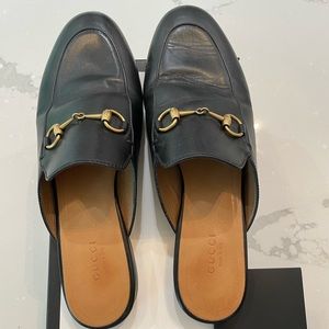 GUCCI WOMEN'S PRINCETOWN LEATHER SLIPPER 38.5